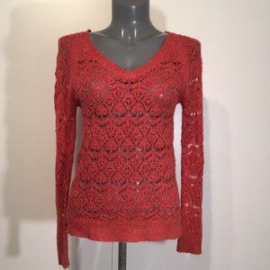 Aeropostale V-Neck Loose Knit Sweater Size S